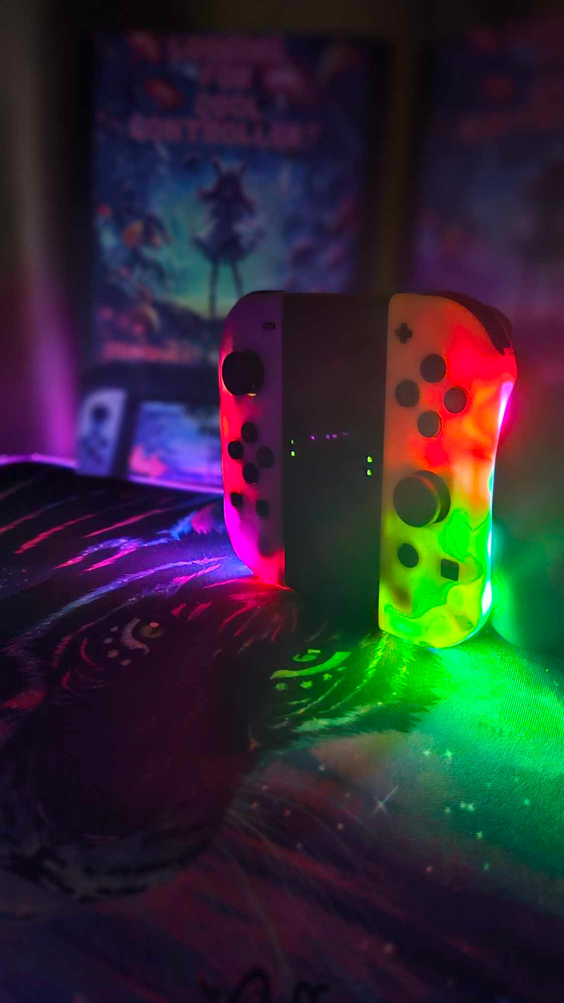 Purple and Yellow controller Purple and Yellow LED Custom Joy-Con Controller for Nintendo Switch Ireland