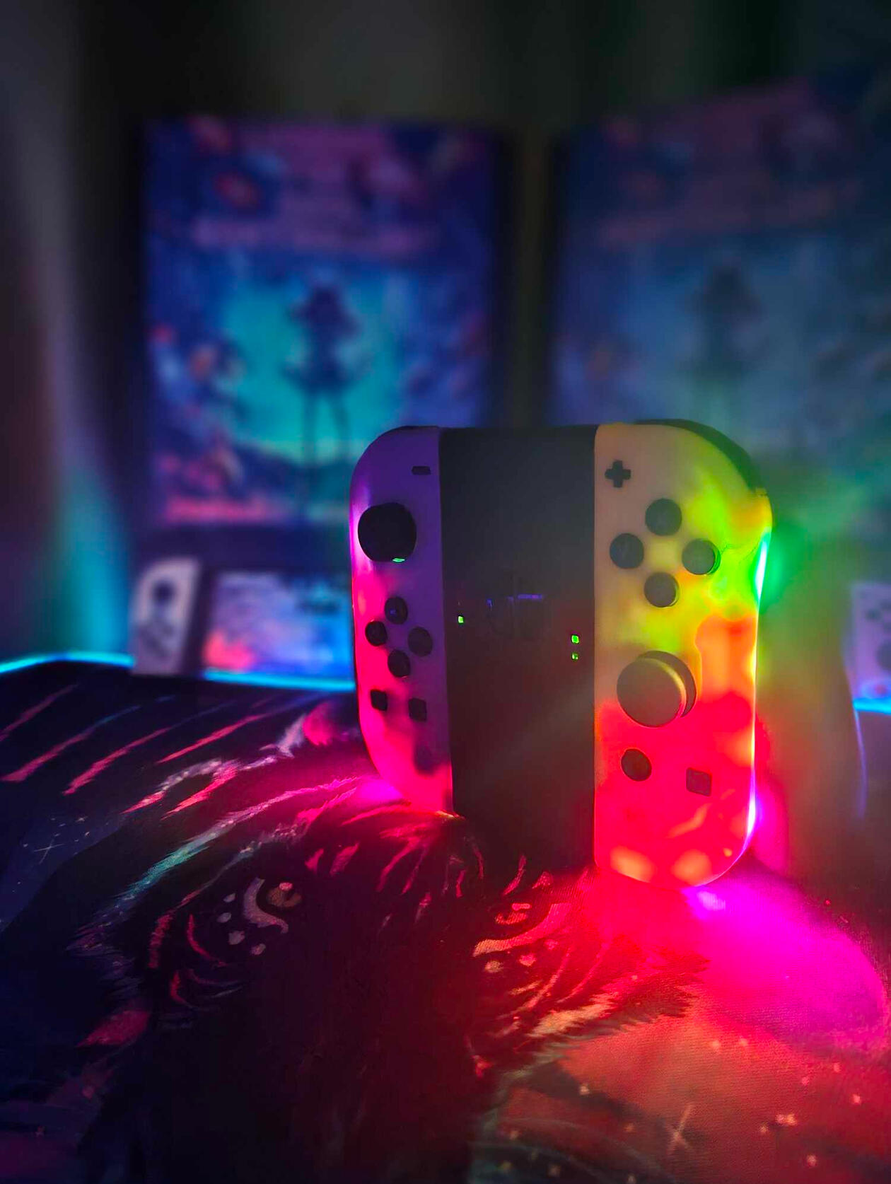 Custom Purple & Yellow Joy-Cons for Nintendo Switch Unique Color Controllers - Ireland Custom purple and yellow Joy-Con controllers for Nintendo Switch - bold non-slip grips for competitive gaming